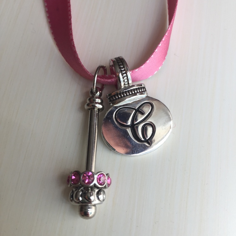 NWOT C Pink Ribbon Necklace